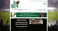 Desktop Screenshot of collegefootballfaniacs.com